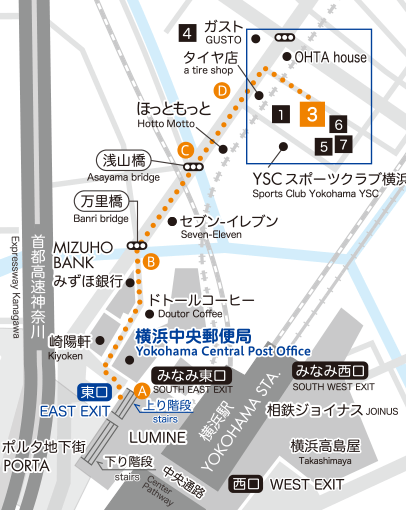 アクセスマップ 岩谷学園テクノビジネス横浜保育専門学校